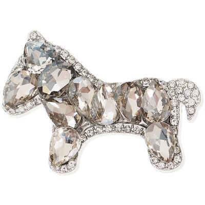 兰诺水晶小马发夹边夹侧边女2026新款高端前额刘海夹子头饰鸭嘴夹