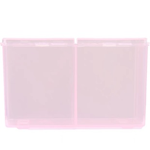 塑料收纳盒纹绣针片针帽色料戒指杯卸妆化妆棉片棉签双格储物盒