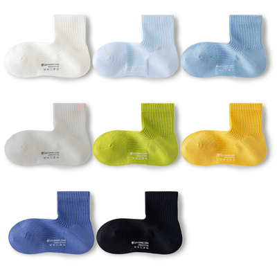 儿童袜纯棉a类夏薄款透气中筒袜