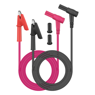 鹿仙子万用表表笔鳄鱼夹20A仪表测试线高压直流导线电源线带夹子