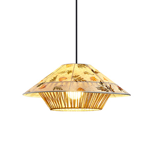 田园风餐厅灯东南亚南洋中古日式民宿客栈灯宋式美学宣纸茶室吊灯