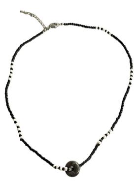 千禧复古玉石吊坠串珠锁骨链