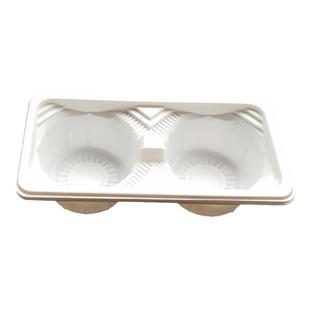 加厚奶茶双杯托一次性塑料两杯外卖打包托盘白2杯托二杯架四杯托