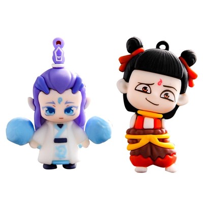 网红哪吒敖丙蛋糕装饰摆件魔童三太子我命由我不由天哪咤生日插件