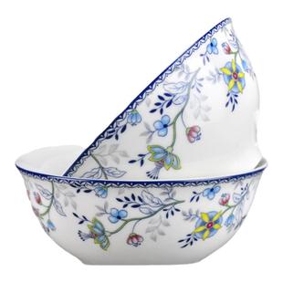 裕行民族风陶瓷釉中彩餐具碗盘碟子家用高温无铅铬微波炉适用