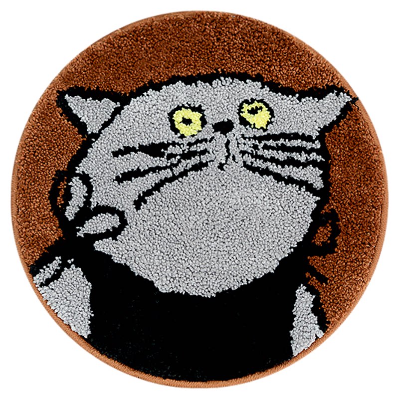 原创ins设计猫咪簇绒椅垫家用沙发垫子办公室防滑屁垫车载30cm