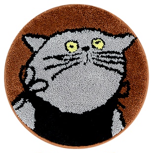 原创ins设计猫咪簇绒椅垫家用沙发垫子办公室防滑屁垫车载30cm