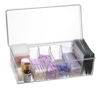 睫毛收纳盒便携美睫专用工具整理盒防尘带盖放棉签睫毛刷眼贴胶带