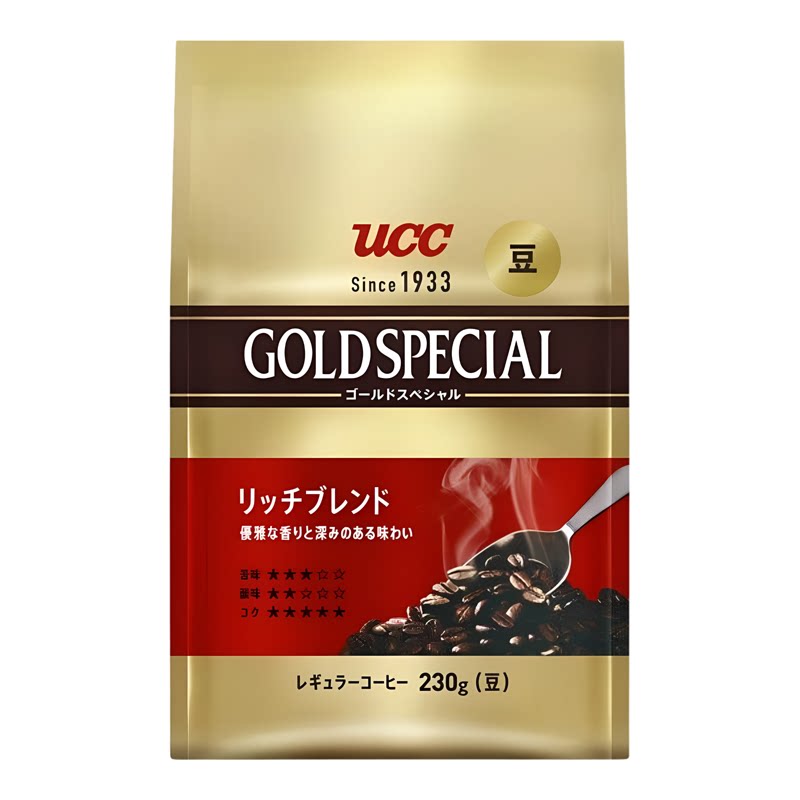 UCC Gold Special金牌香醇烤咖啡豆230g醇香浓郁办公室提神饮品版
