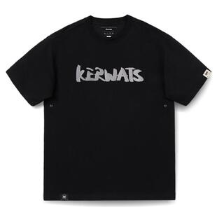 KERWATS品牌美式t恤男女情侣装字母刺绣圆领短袖宽松加大号男装