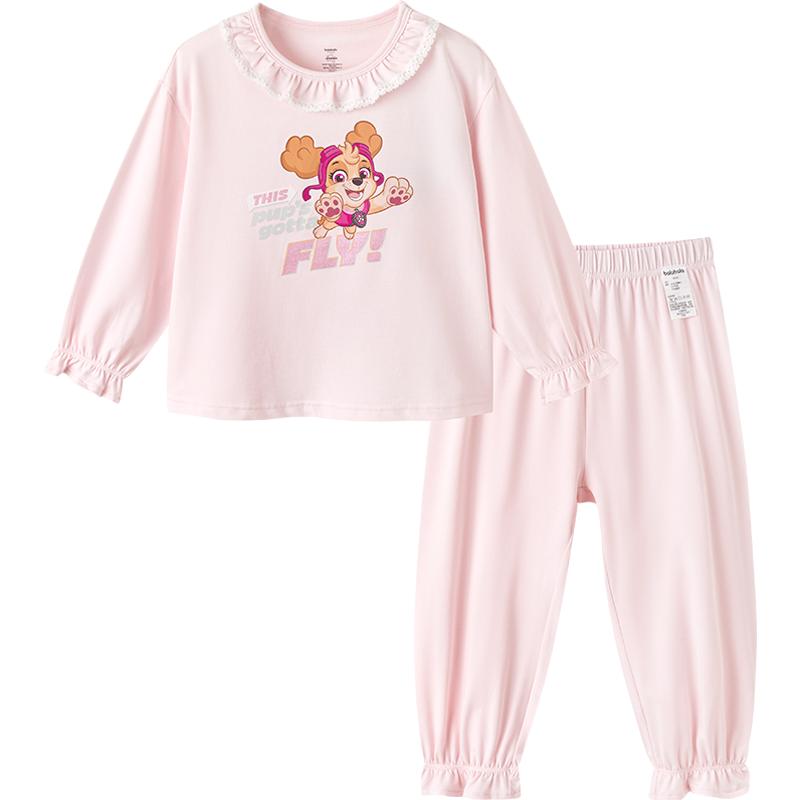 拉巴拉女童睡衣套装宝宝家居服秋