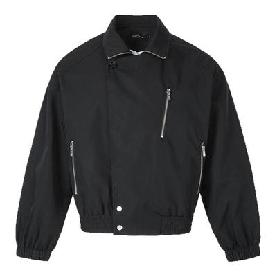 98SQUID 美式复古廓形解构设计风衣领外套男女宽松三防硬朗夹克潮