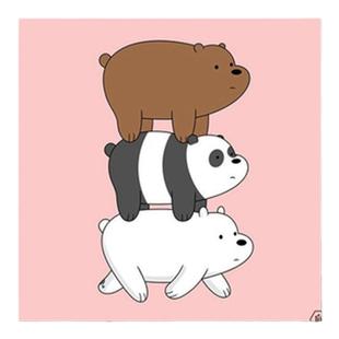 咱们裸熊挂画ins风奶茶店咖啡店装饰画网红店冷饮店卡通动物壁画