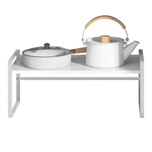 厨房置物架台面双层伸缩隔板下水槽多层锅具收纳架橱柜内分层架