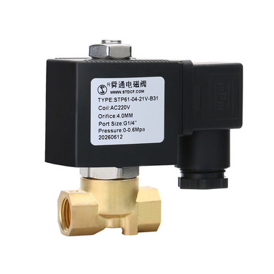 STP61电磁阀直动式黄铜2分3分AC220V DC24V实力商家