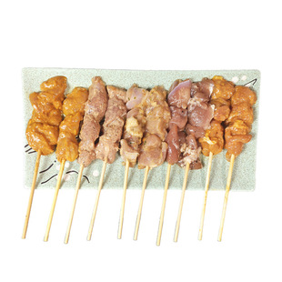 整箱盟旺鸡腿肉串日式照烧黑椒咖喱沙爹香茅鸡肉串烧烤串半成品商