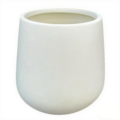 酒杯圆形镁泥花盆大口径颜值高级感黑金刚鸭脚木龟背竹特大号花瓶