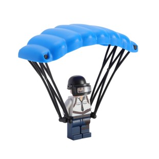积木第三方MOC配件 军事人仔空降兵武器装备枪吃鸡降落伞拼装玩具