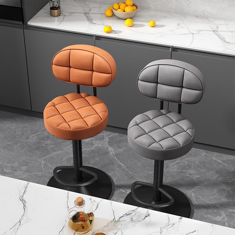吧台椅高脚凳子靠背可家用转椅凳吧旋转收银椅子圆凳升降柜台酒吧