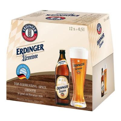 德国进口啤酒艾丁格爱尔丁格传统小麦啤酒500ml*12瓶装 德国啤酒