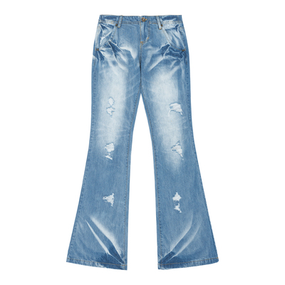 薄款春夏牛仔喇叭裤长裤