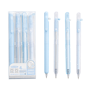 Planwith清透中性笔高颜值ins风黑色按动水笔2026热销超火刷题笔小学生用罚抄笔学习文具黑笔速干顺滑按动笔