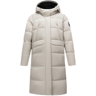 安踏冰甲羽绒服丨六度芯防泼水连帽保暖中长款棉服外套162617911