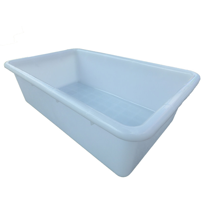 加厚塑胶箱周转箱白塑料箱塑料框塑料方盘物流箱食品箱大白盆猫砂