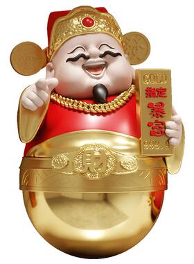 摇头财神爷桌面不倒翁摆件