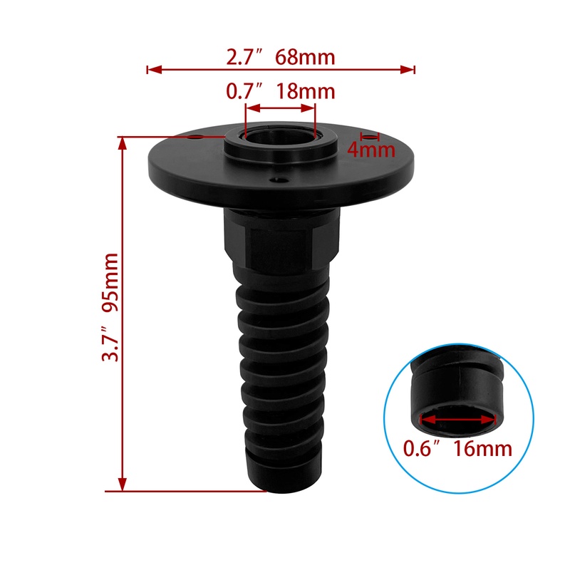 艾硕/ISURE 液压管出线口 耐折弯接头固定头金属底座船用游艇件
