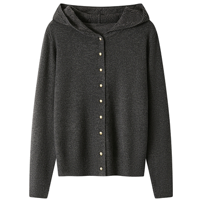 初影柔软连帽长袖针织衫