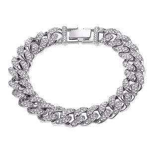 官方王嘉尔同款镶钻古巴链手链男款钛钢嘻哈情侣七夕礼物送男友