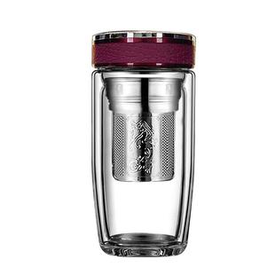 双层玻璃杯加厚隔热鹅蛋杯茶水分离泡茶杯男女车载个人专用喝水杯