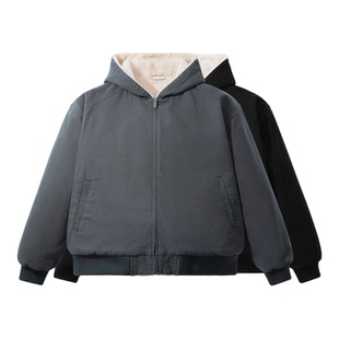 SANBAI 叁佰【座山雕棉服】冬季保暖夹克外套男加绒加厚连帽棉衣