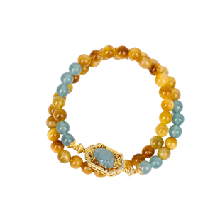 敦煌研究院 敦煌金虎眼双圈手串 文创手串手链双圈叠戴2026年新款