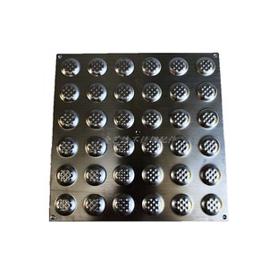 304不锈钢盲道板砖机场地铁防滑板普通人行道300*300mm方形导盲板