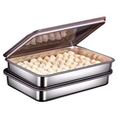 316不锈钢保鲜盒饺子冷冻盒
