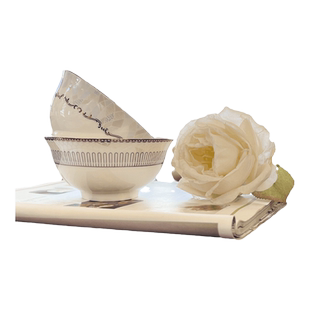 后海骨瓷碗家用5英寸饭碗2025新款餐具汤面碗陶瓷米饭碗大碗单个