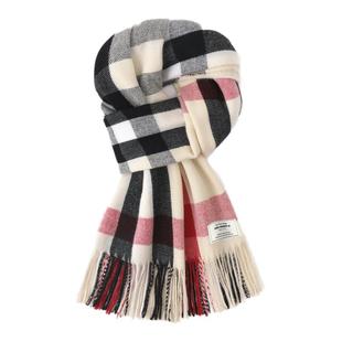 FREERABBITⅡ英伦风格子仿羊绒披肩围脖秋冬季高级感加厚百搭围巾
