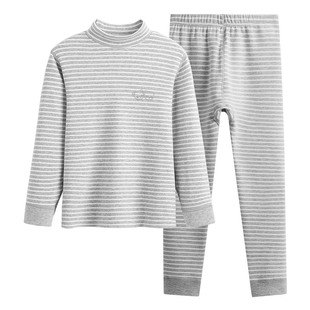 彩棉男童保暖内衣套装加绒加厚纯棉半高领中大童儿童秋衣秋裤全棉