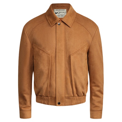 平圆方中麂皮绒绗棉夹克外套男