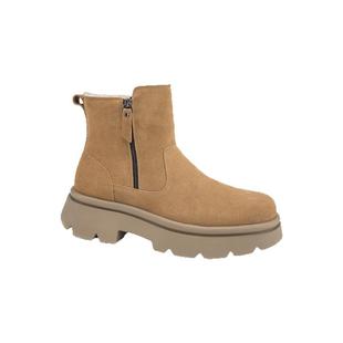 奥康男士雪地靴冬季新款时尚加绒保暖反绒工装短靴潮时尚棉鞋