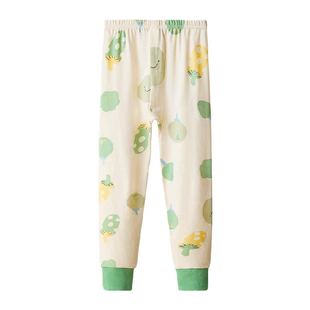 红豆儿童秋裤纯棉内穿男童女童保暖裤100%全棉大童打底线裤棉毛裤