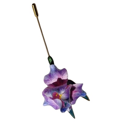 非遗绒花手工掐丝胸针送老师礼品