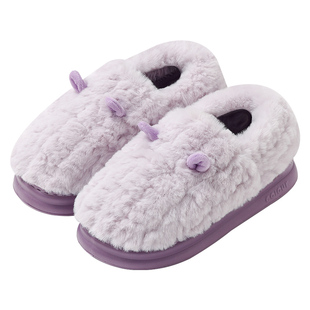 棉拖鞋女士冬季包跟室内家居2026新款厚底防滑保暖毛绒棉鞋女外穿