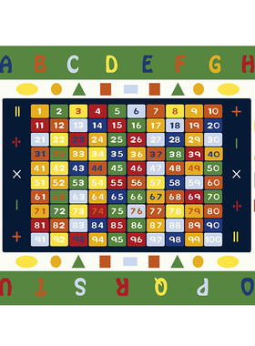 幼儿园地毯早教中心卡通数字英文