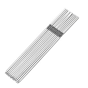 烤贝贝不锈钢无磁烧烤签圆签扁签烤针串带签筒