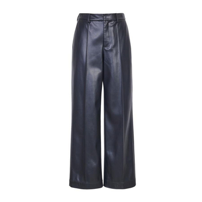 2025年春季新品黑色皮简约休闲裤