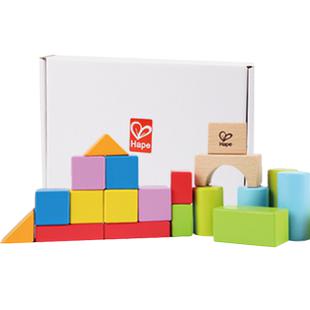 【自营】德国Hape益智拼搭积木建筑形状20粒1盒小孩玩具儿童 礼物