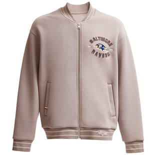 SEASONHIGH NFL联名乌鸦队秋季男士夹克棒球领刺绣撞色罗纹上衣男